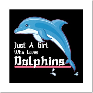 juste une fille qui aime les dauphins essentiel Posters and Art